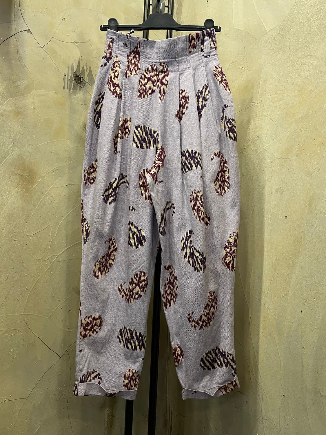 쓰리 턱 빈티지 하이웨이스트 면 바지 66 상품이미지5