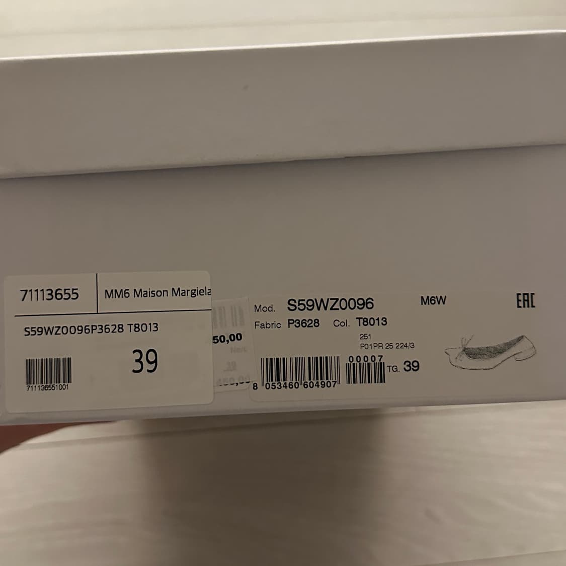 MM6 메종 마르지엘라 아나토믹 발레리나 플랫 39 상품이미지9