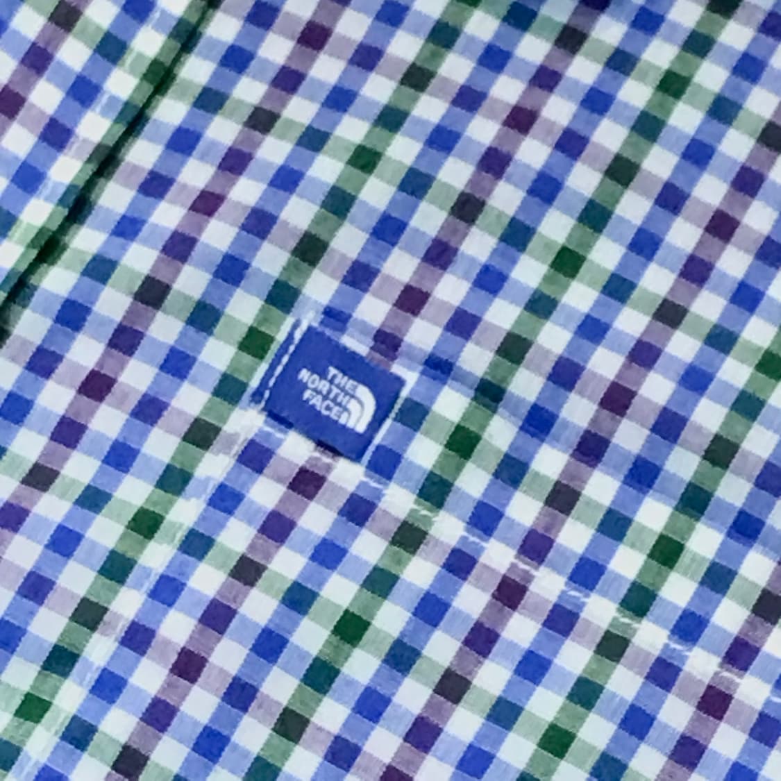 노스페이스 블루 톤 체크 코튼 셔츠 남성 105 사이즈  상품이미지4