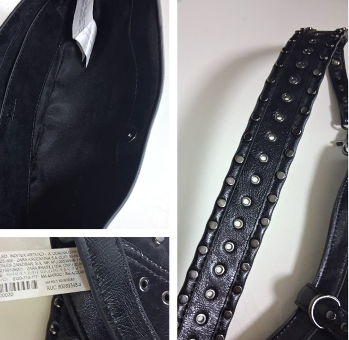 미사용 자라 스터드 숄더백 락시크 6016/611 발렌시아가 시티백 느낌 상품이미지4