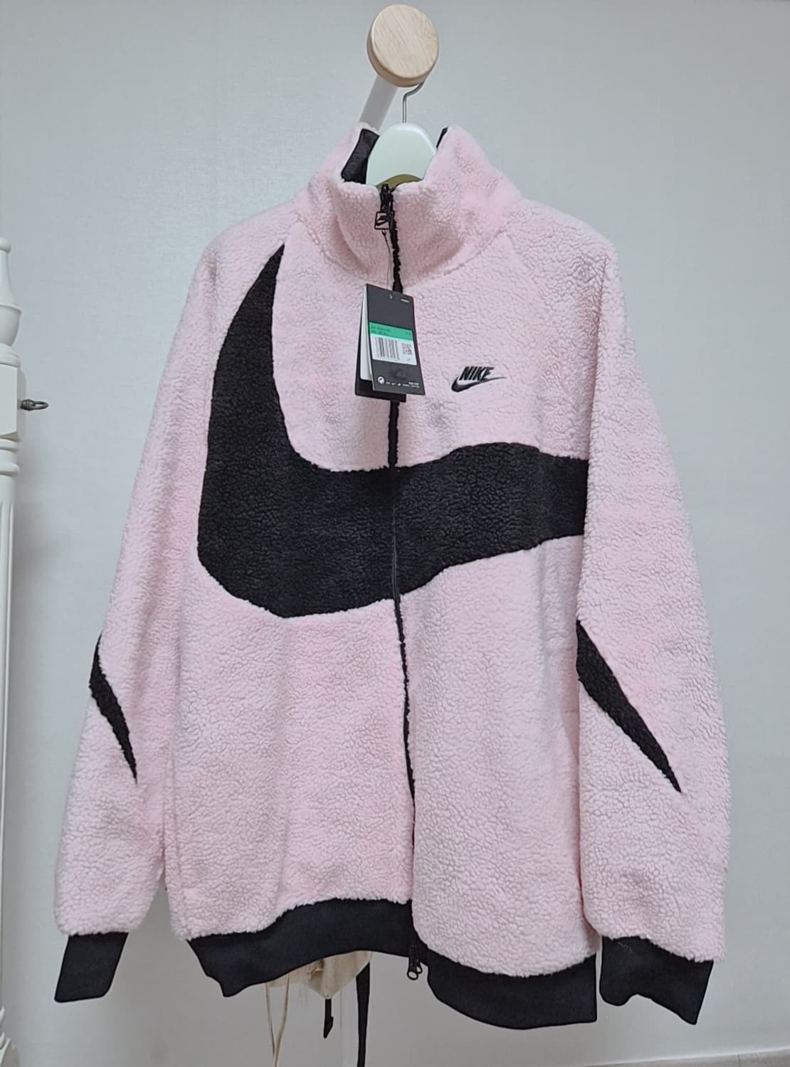 나이키 XL 빅스우시 핑검 핑크 리버시블 양털 후리스 상품이미지4