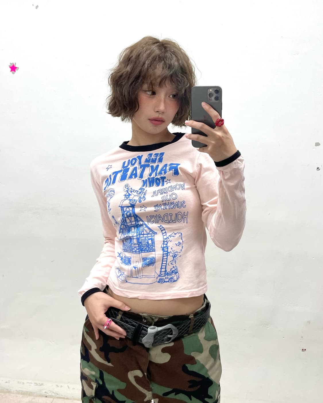 see you cutie pink long sleeve 상품이미지1