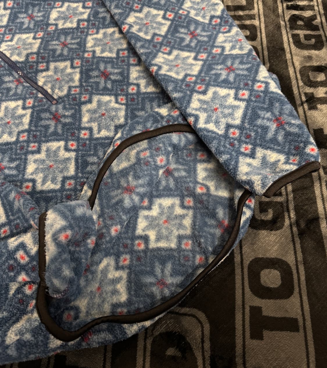 컬럼비아 1/4 Zip 플리스 풀오버 블루 스노우 플라워 상품이미지5