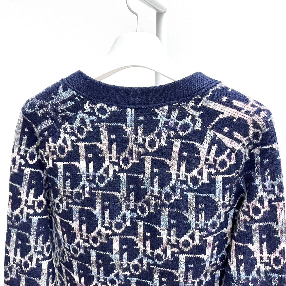 [S+급/정품] 디올 오블리크 자카드 가디건 블루 상품이미지4