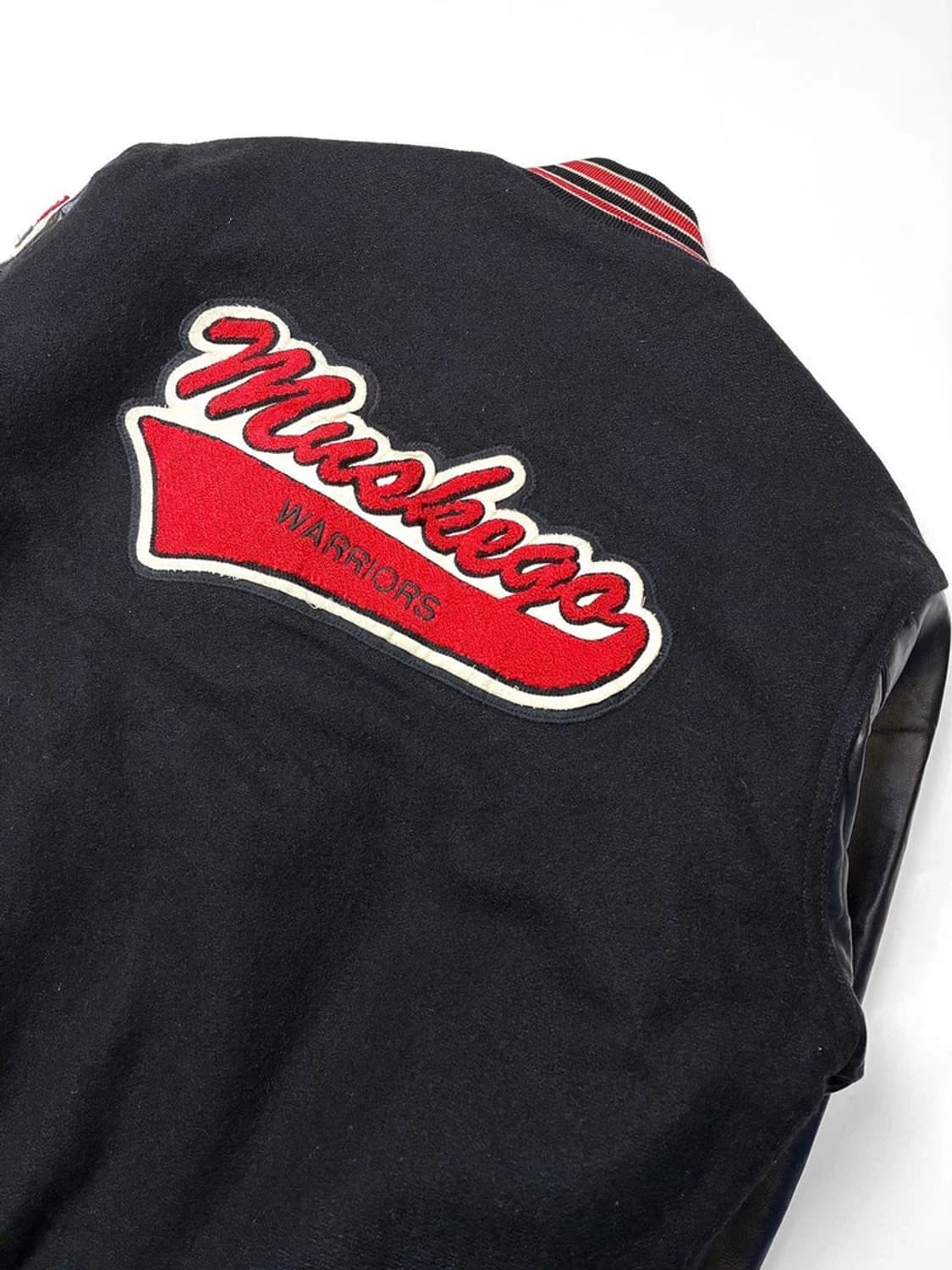 홀로웨이 90's 소가죽 울 바시티 자켓 PN5523    상품이미지8