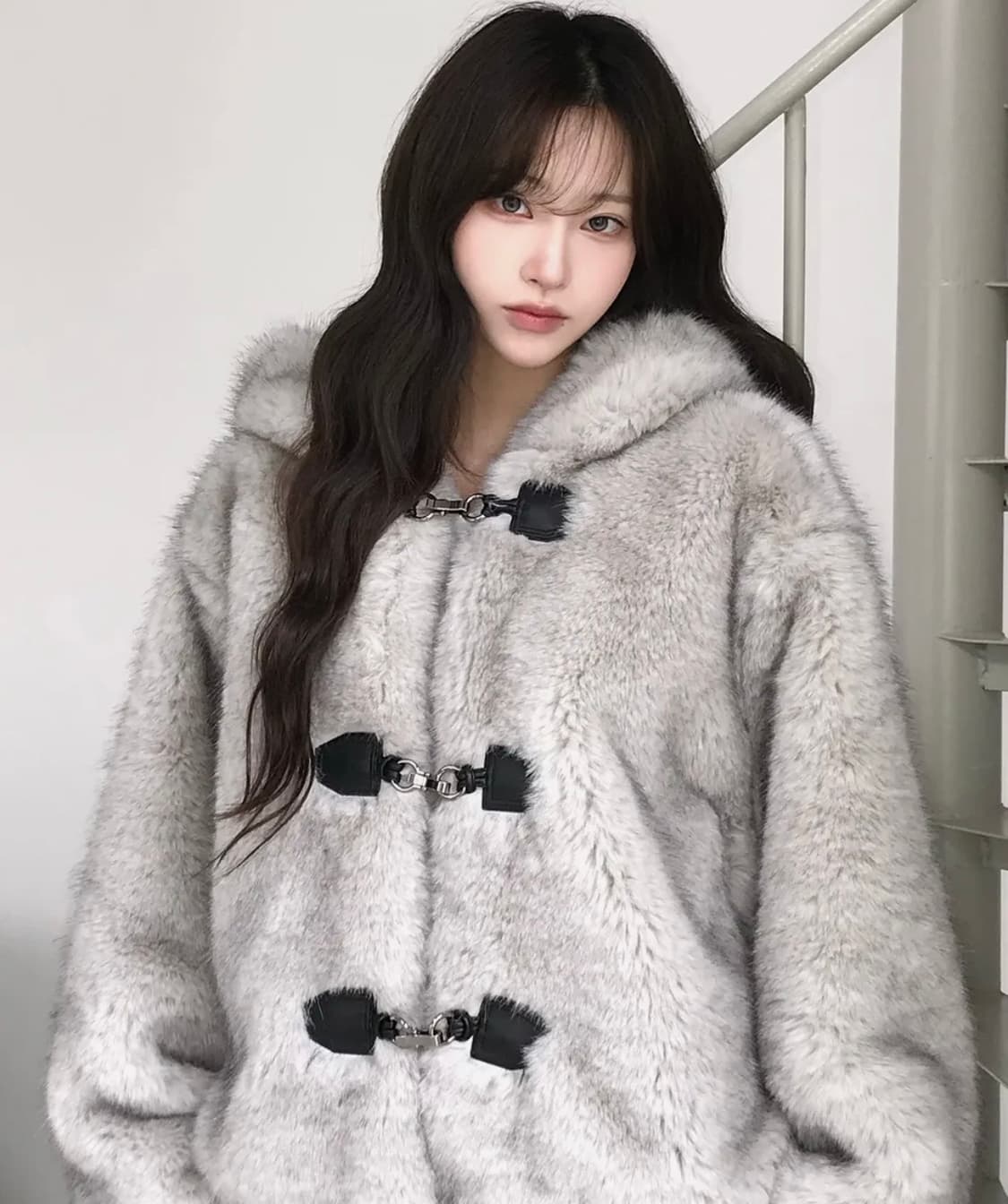 러브이즈트루 EV 리버시블 퍼 후드 그레이 상품이미지2