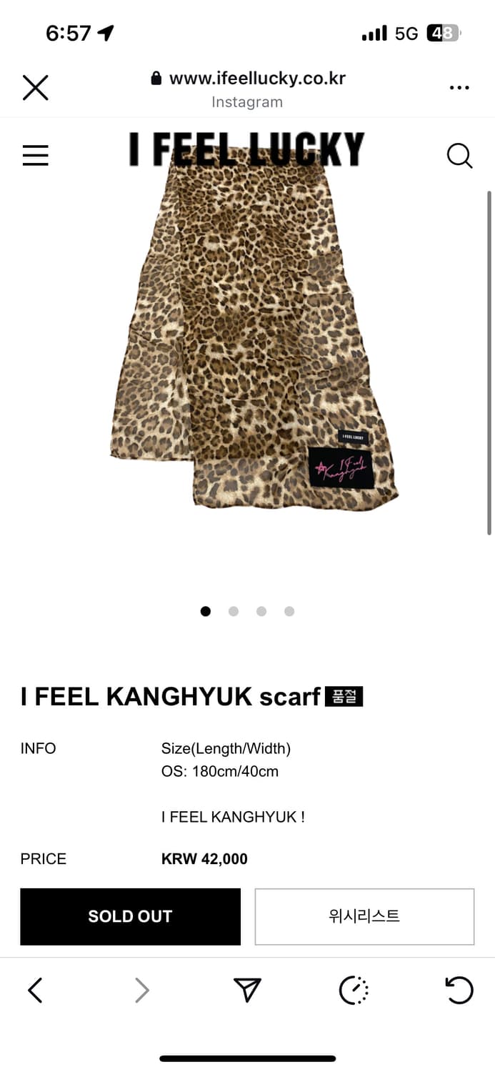 I FEEL KANGHYUK scarf 구합니다 상품이미지1