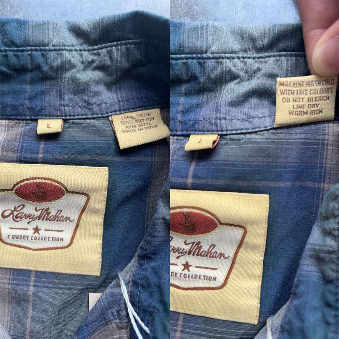 Larry Mahan Cowboy Check Shirt 상품이미지10