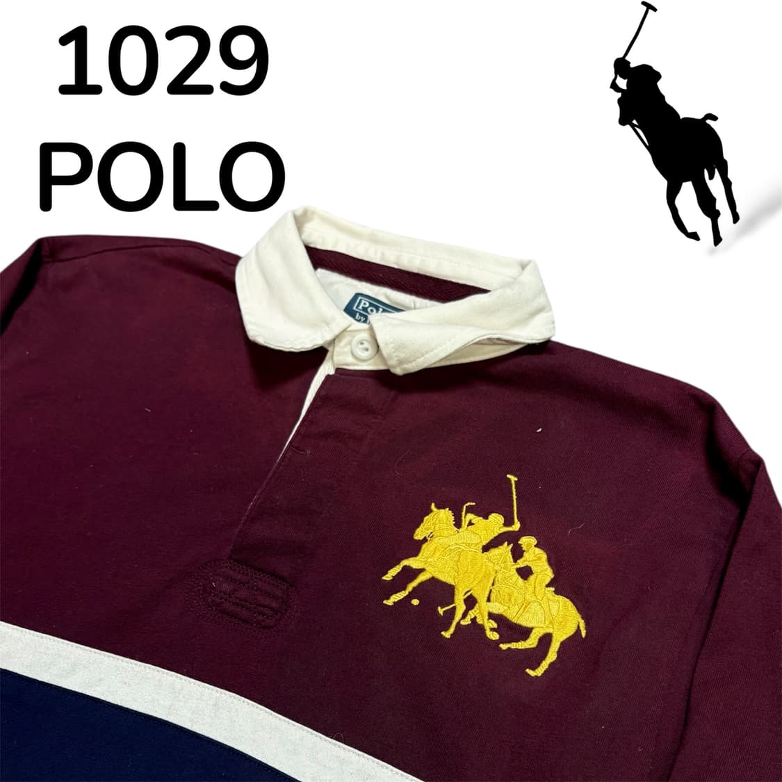 폴로 버건디 빅포니 럭비티 카라 롱슬리브 L 상품이미지4