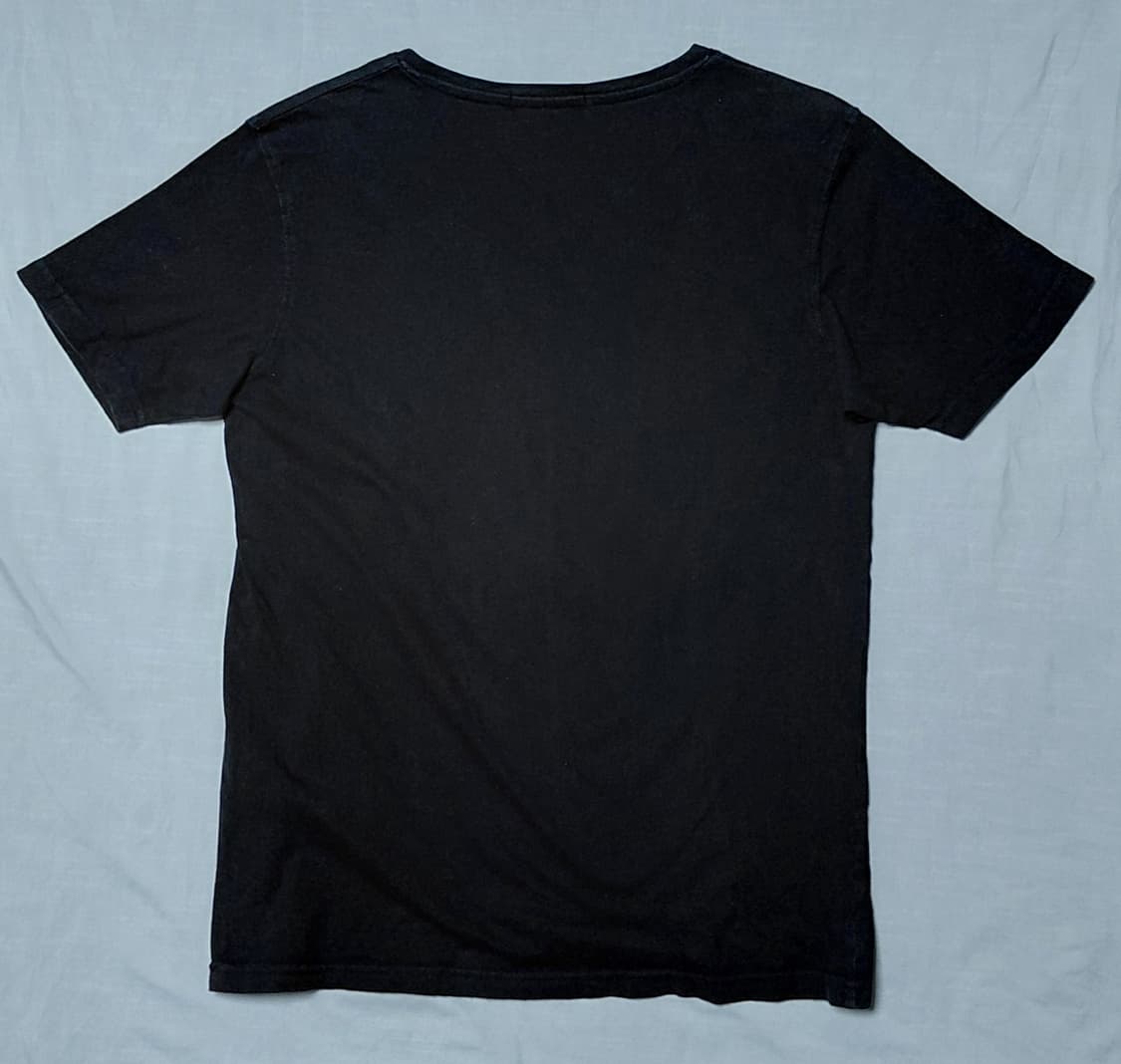 [M] SPINASH 유니언 잭 스컬 그래픽 빈티지 브이넥 티셔츠 상품이미지7