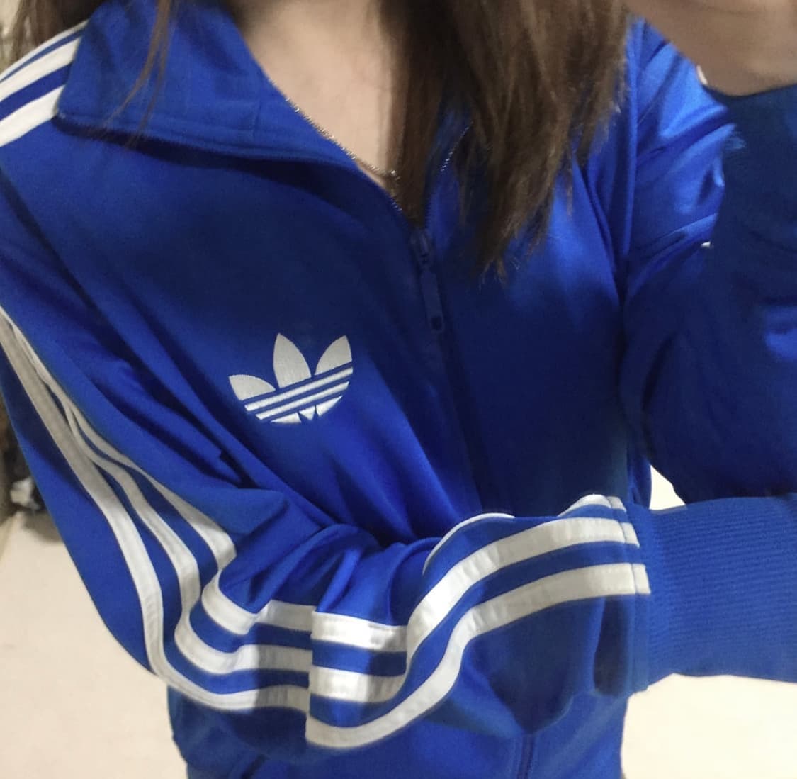 아디다스 대대장템 구파이어버드 블루 져지 트랙탑 상품이미지1