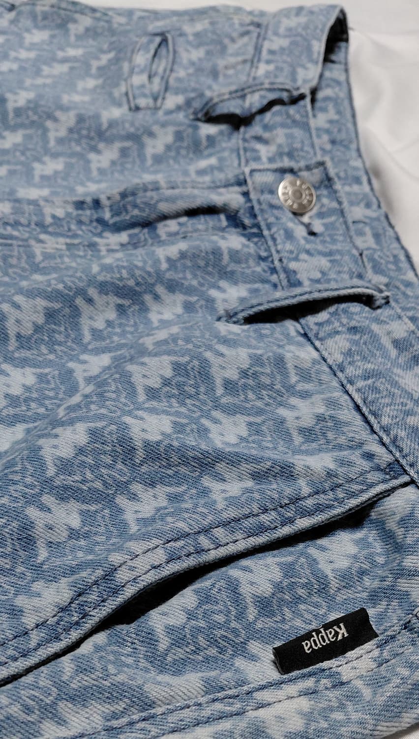 [XL] 카파(Kappa) x GU 콜라보 반다 로고 와이드 데님 팬츠 상품이미지10