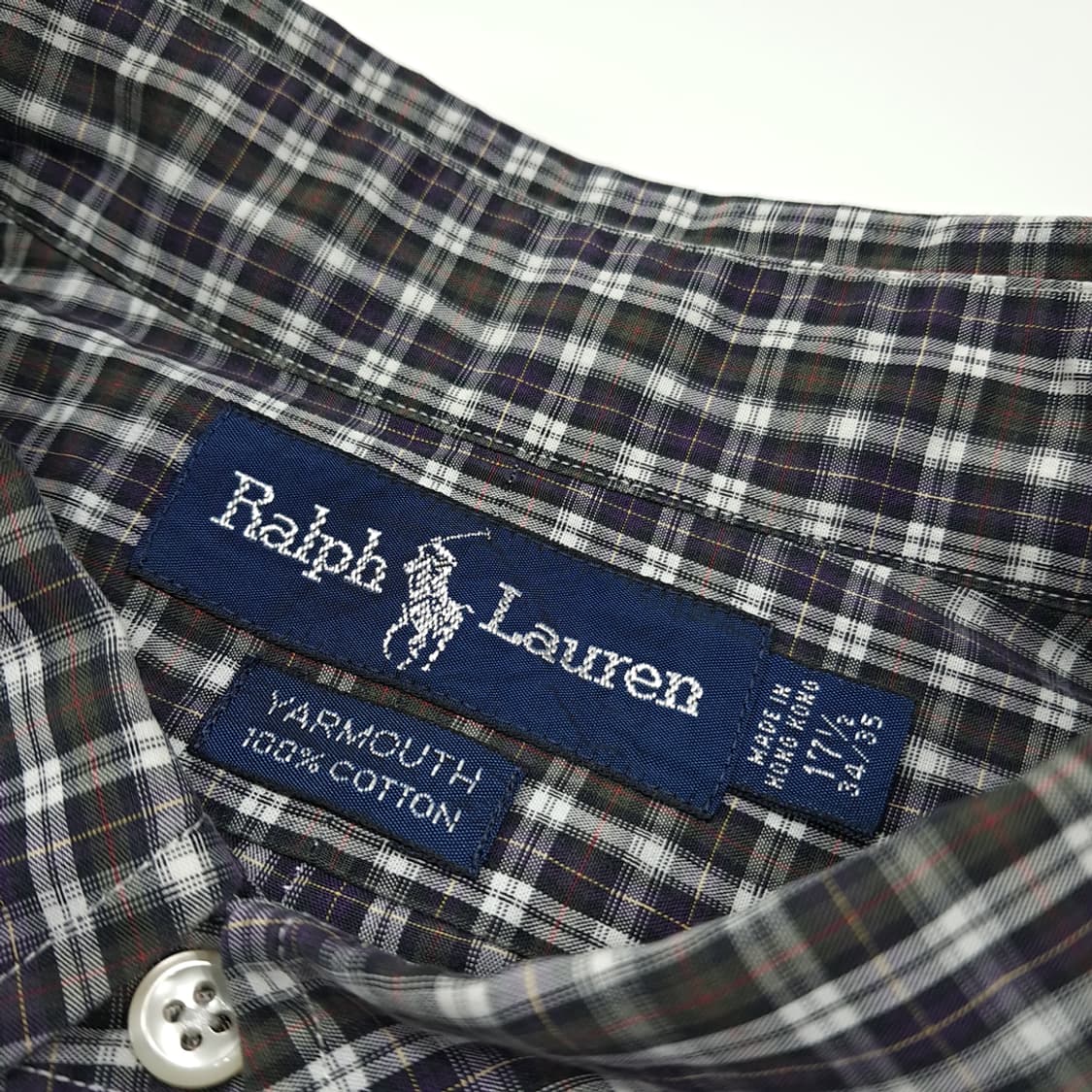 CK137 2XL 폴로 90s 홍콩판 모던 블랙워치 타탄체크 셔츠 상품이미지3