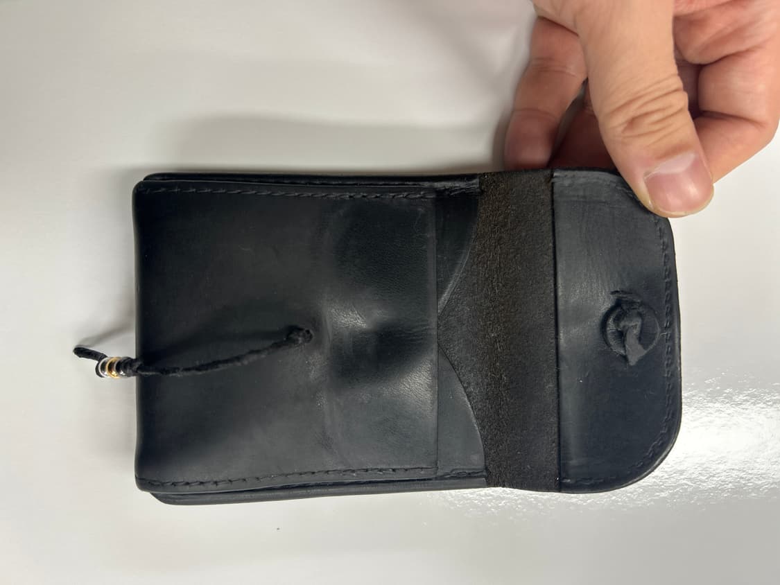 goros 고로스 새들레더 블랙 콘초 반지갑 상품이미지2