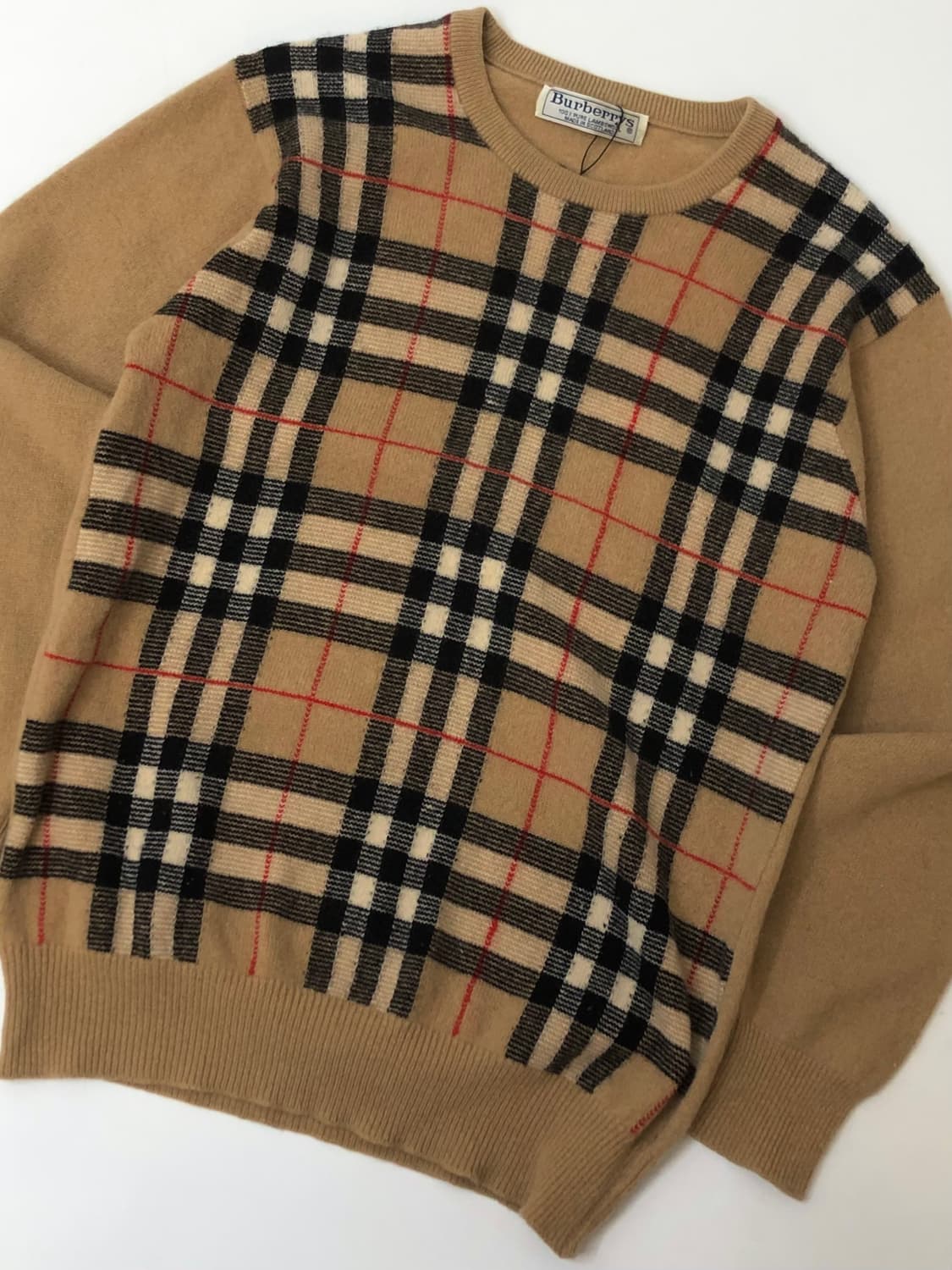Burberry 버버리 베이지 노바체크 울 니트 상품이미지2