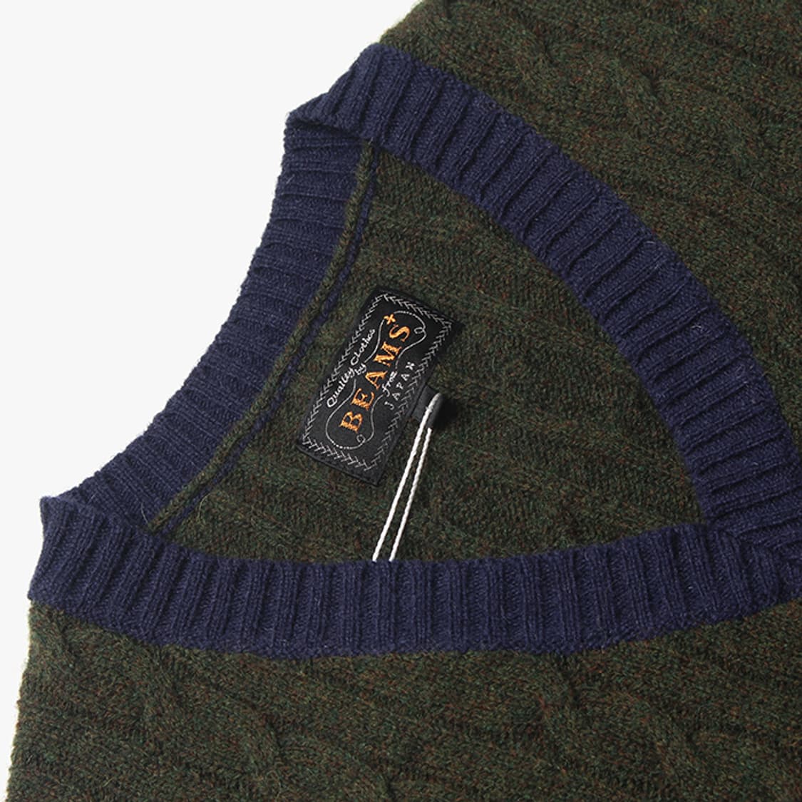  BEAMS PLUS "Green Knit Vest" 상품이미지3