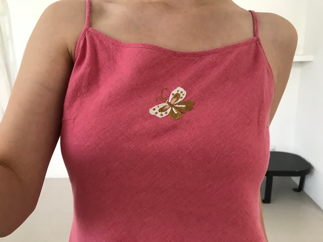 vintage pink butterfly sleeveless 상품이미지5