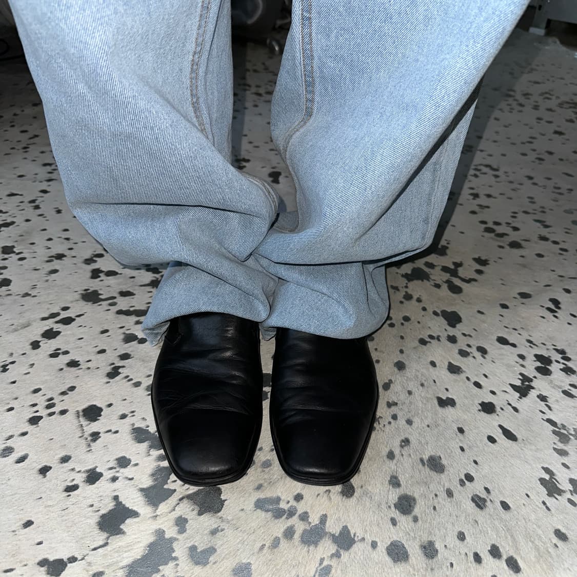 00s 블랙 프라다 스퀘어 토 로퍼 상품이미지10