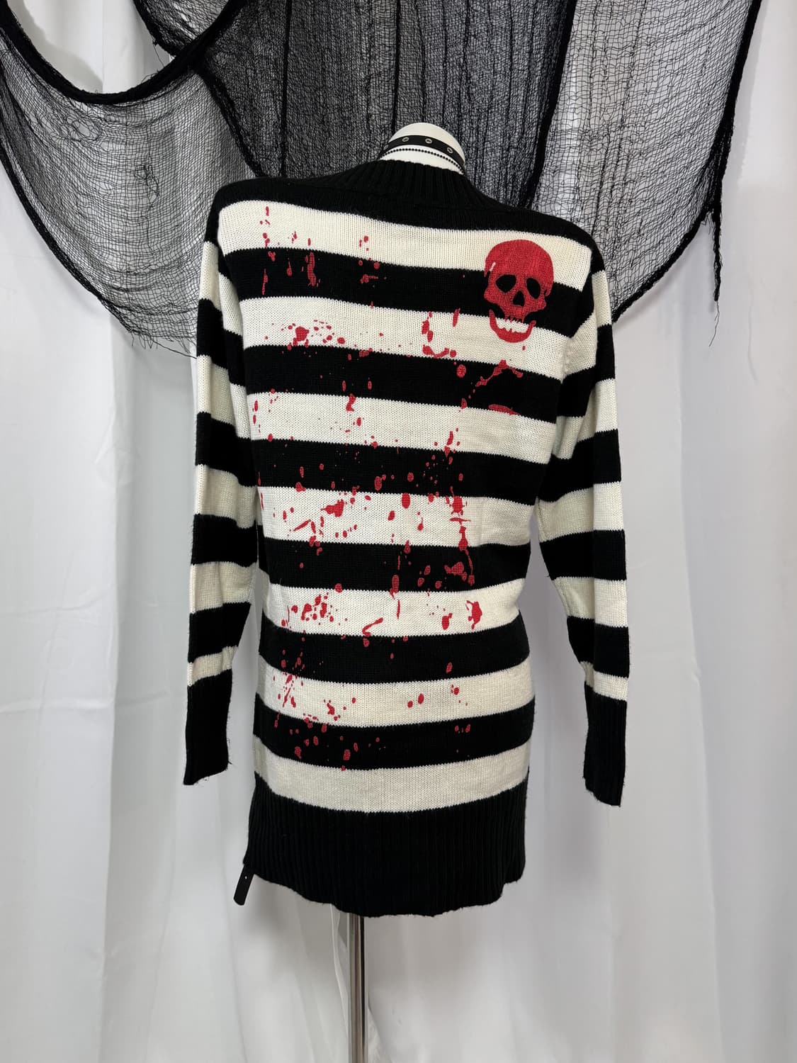 stripe skull cardigan 상품이미지3