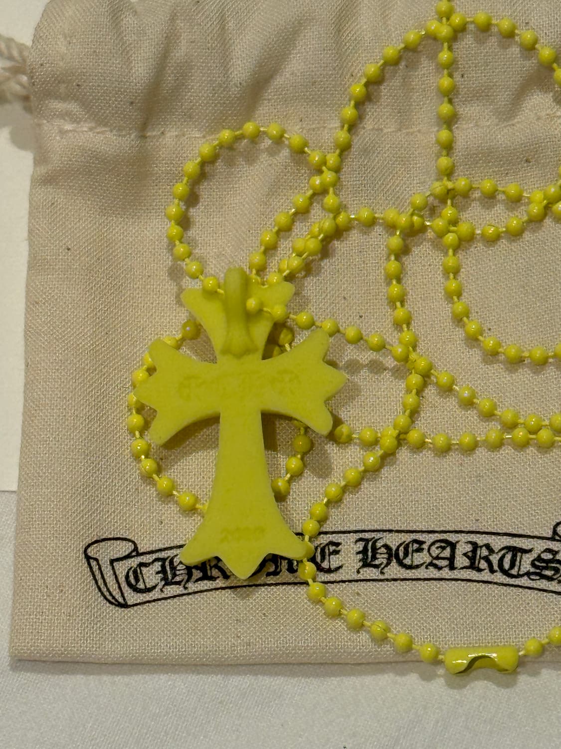 크롬하츠 실리크롬 2025 옐로우 CH 크로스 볼체인 목걸이 상품이미지3