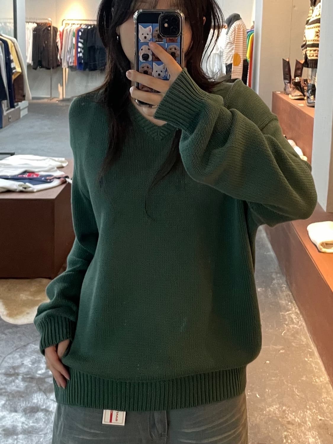 폴로랄프로렌 딥그린 브이넥 니트 H76 상품이미지1
