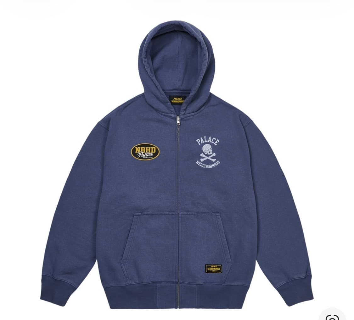 [2XL]팔라스 x 네이버후드 스컬 집 후드 네이비 - 25FW 상품이미지1