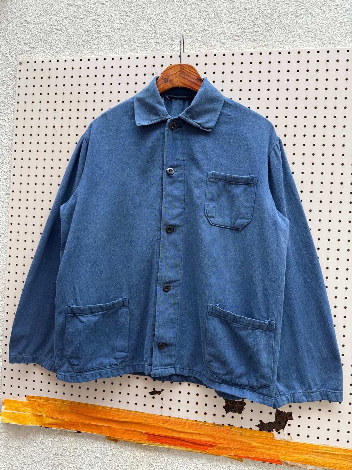 1970s FADED LIGHT GREY BLUE 빈티지 프렌치워크자켓 상품이미지4
