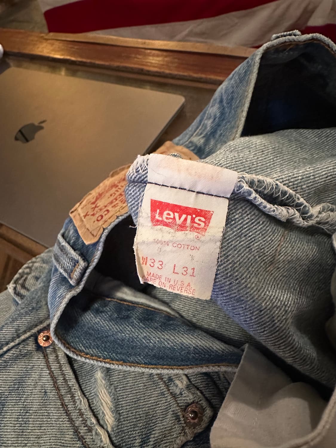 80s 90s USA 빈티지 리바이스 501xx 데님 팬츠 상품이미지6