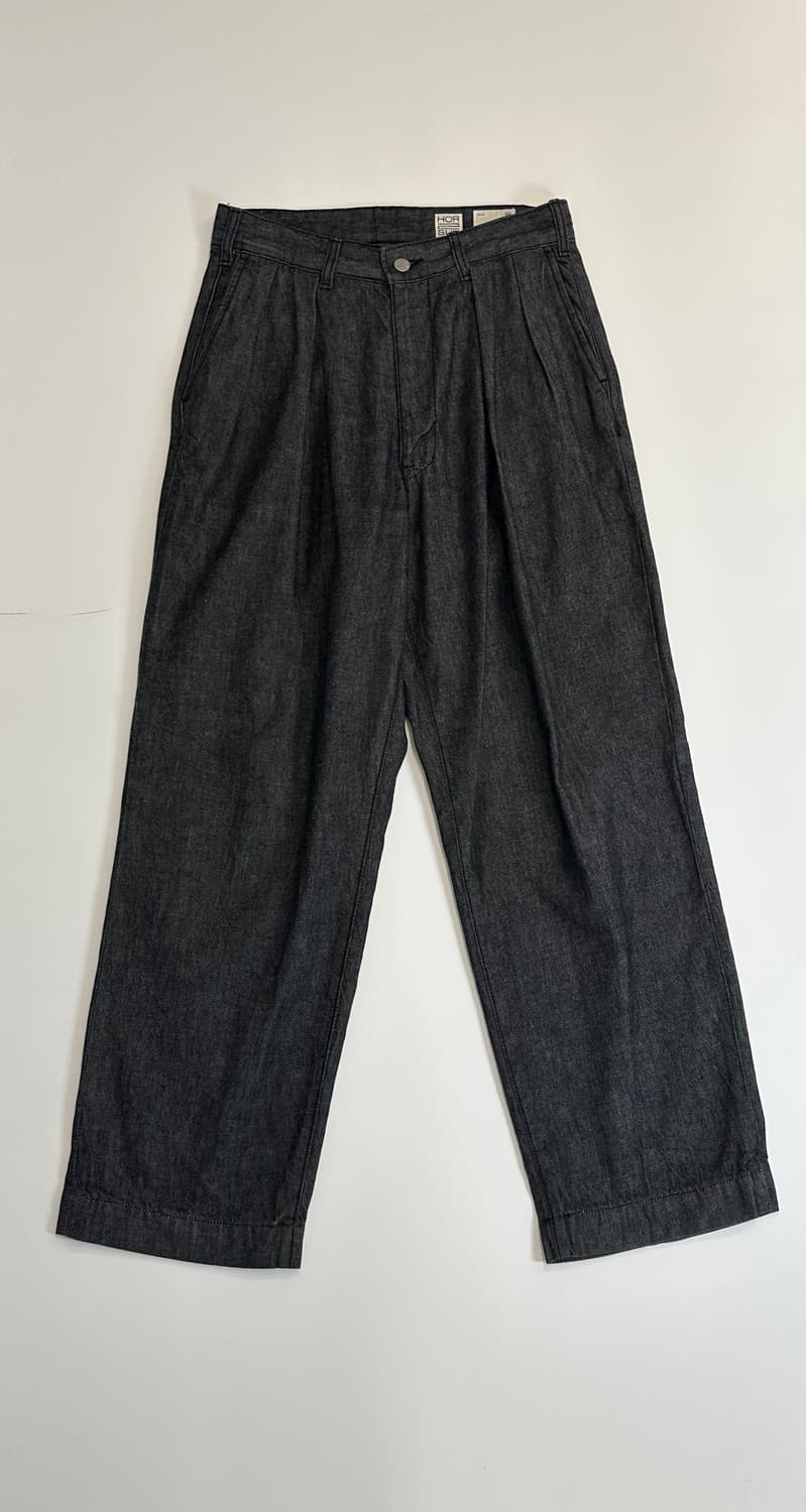 홀리선 핀턱 인디고 와이드루즈핏 데님 팬츠 s  상품이미지3