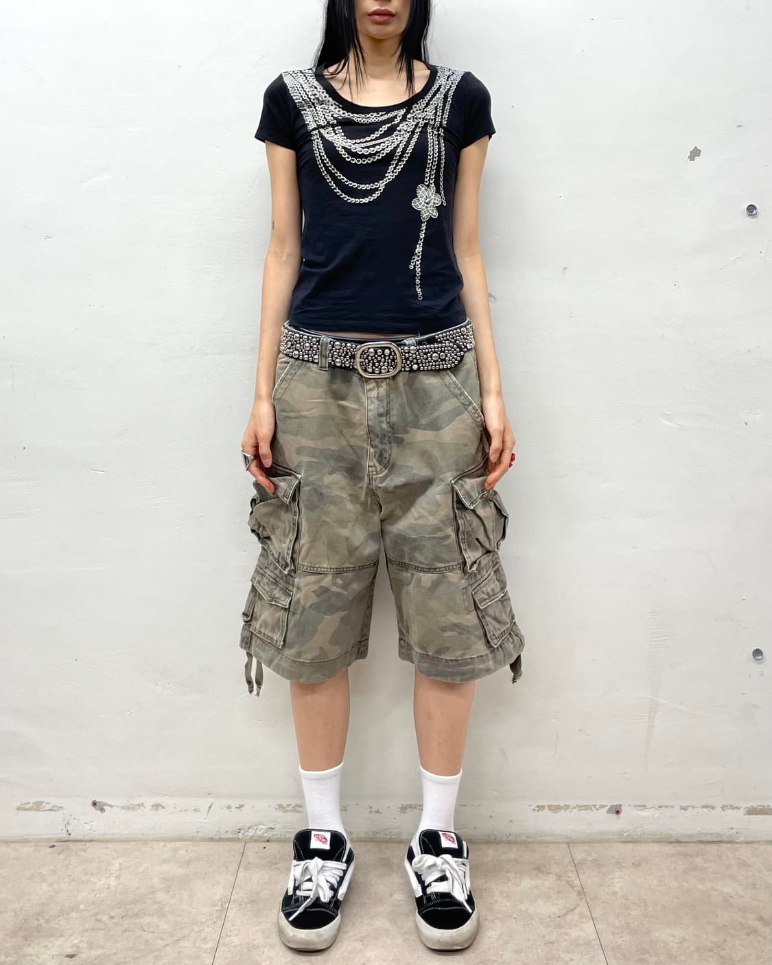 rope stud black t-shirt  상품이미지6