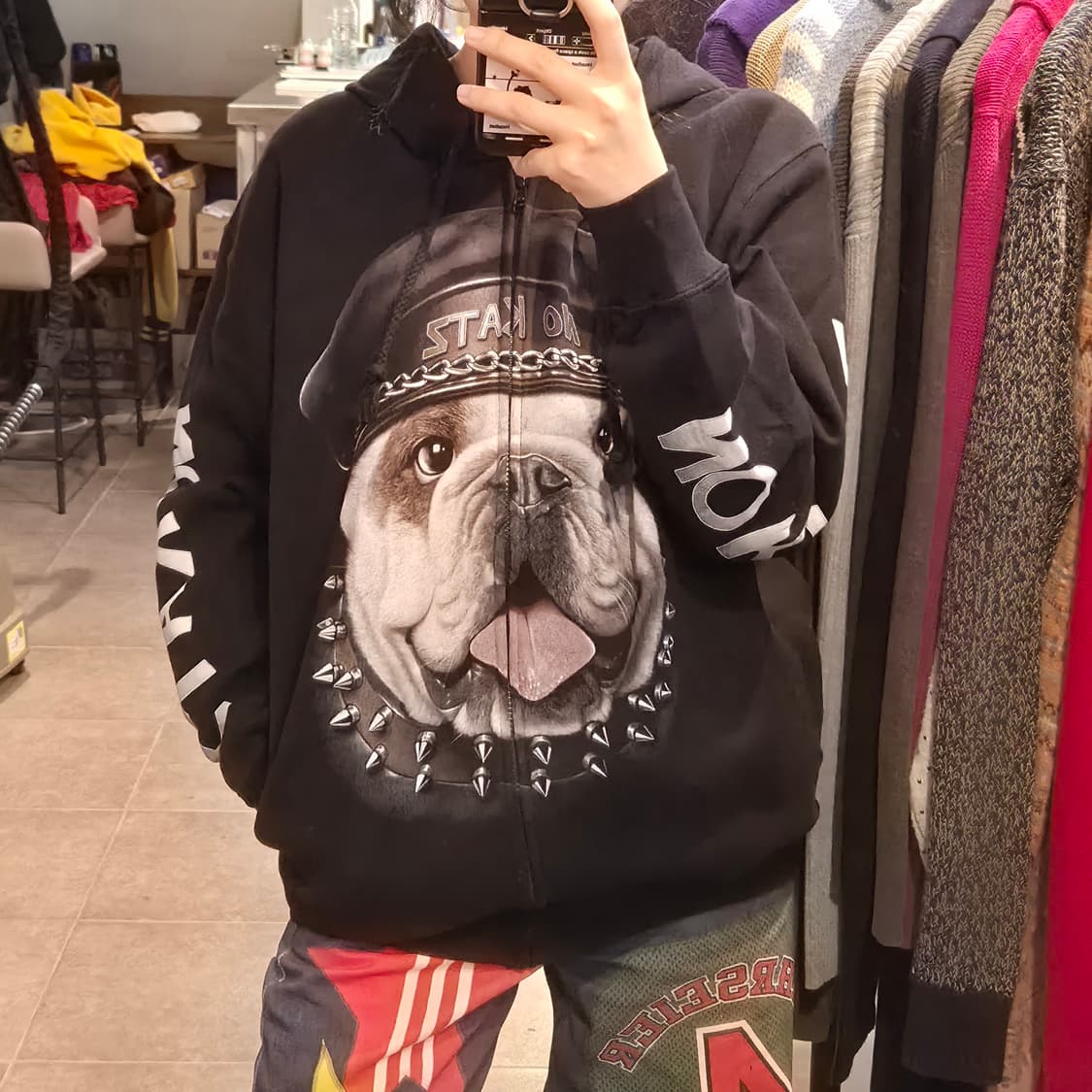 [NO.9] 락 이글 불독 기모 후드집업 상품이미지2