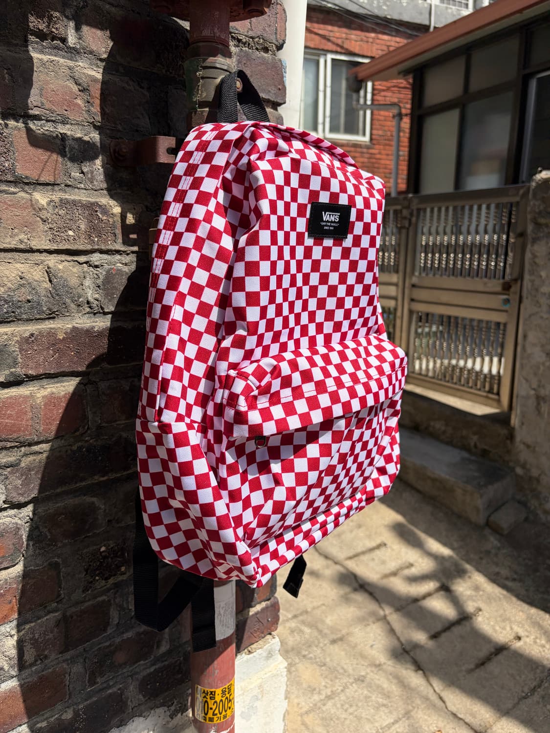 Vans 레드 체커보드 클래식 백팩 상품이미지3