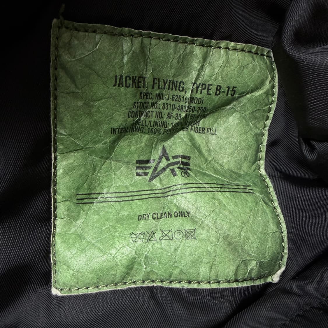 알파인더스트리 B-15 플라이트 자켓 상품이미지7