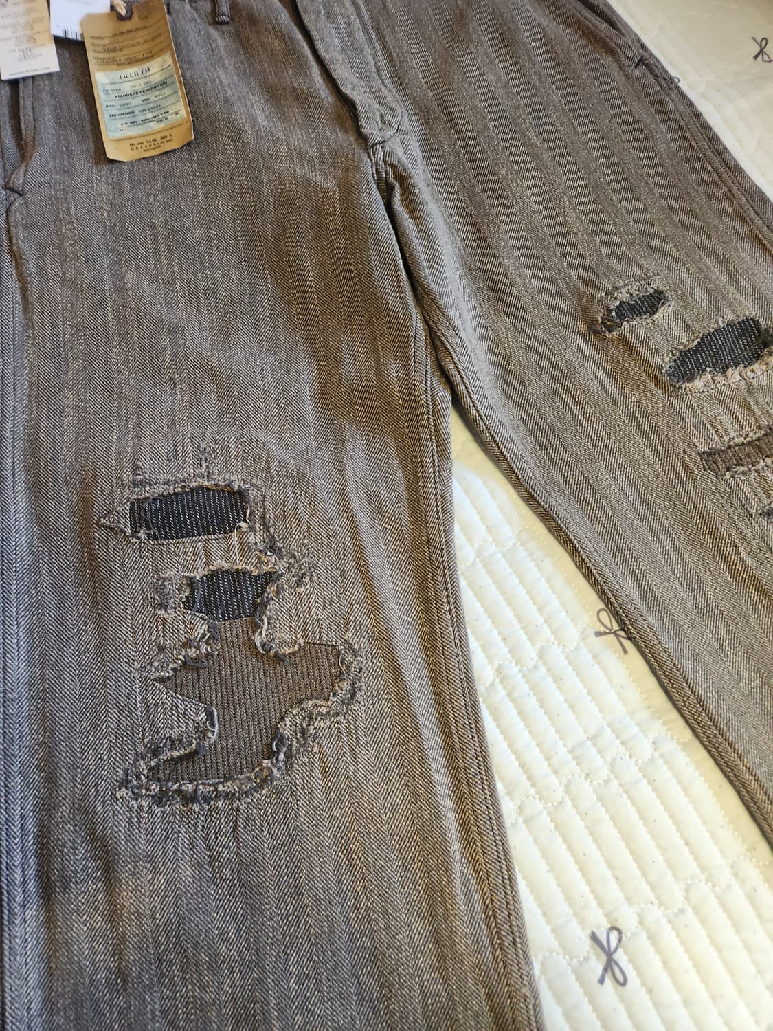 [31/30 새상품] RRL 25FW 디스트레스트 헤링본 팬츠 상품이미지4