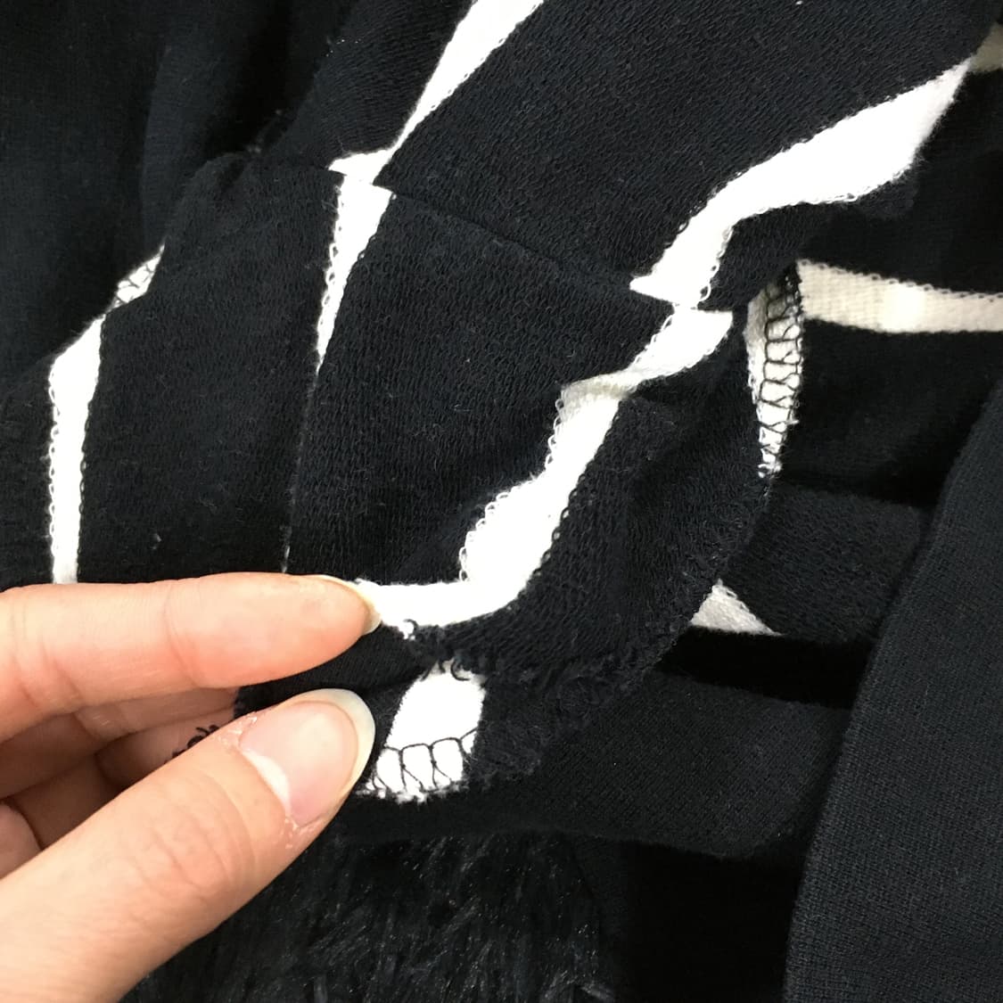 투티/0313 폴로 후드 긴팔 티셔츠 스트라이프 원피스 스포티 상품이미지8