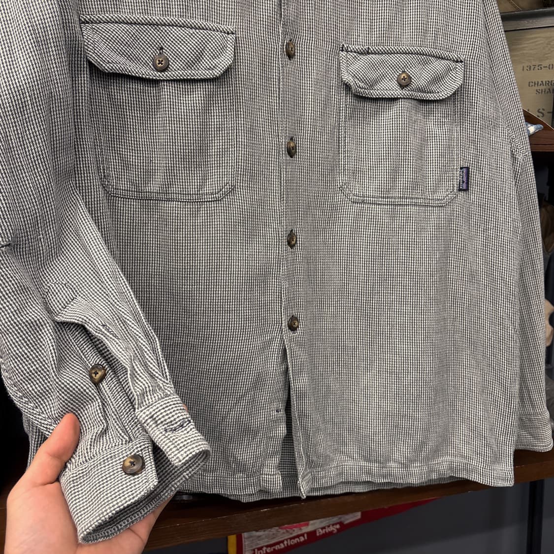 파타고니아 마이크로 핀 체크 코튼 워크셔츠 N1020 상품이미지4