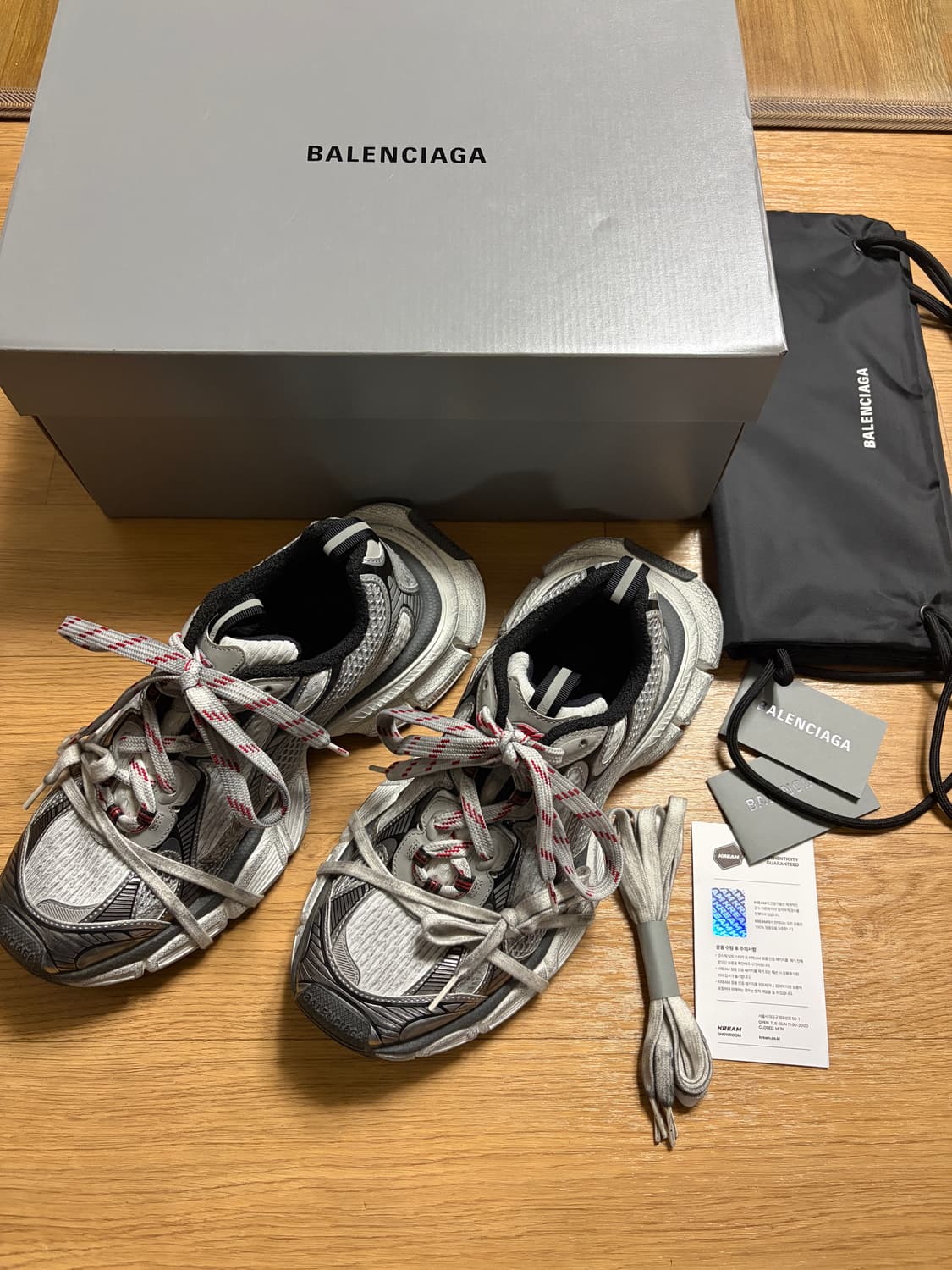 [43 280~285] 발렌시아가 3XL 그레이 화이트 레드 상품이미지6