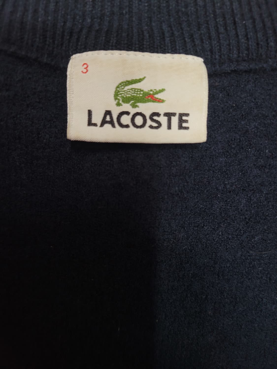 라코스테 진네이비 모 100% 집업 가디건 니트 상품이미지3