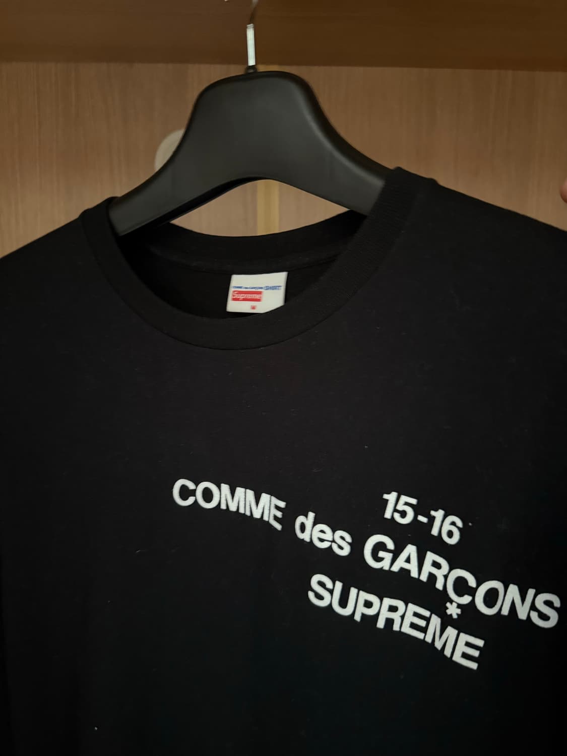 슈프림 꼼데가르송 롱슬리브 블랙 M 상품이미지3