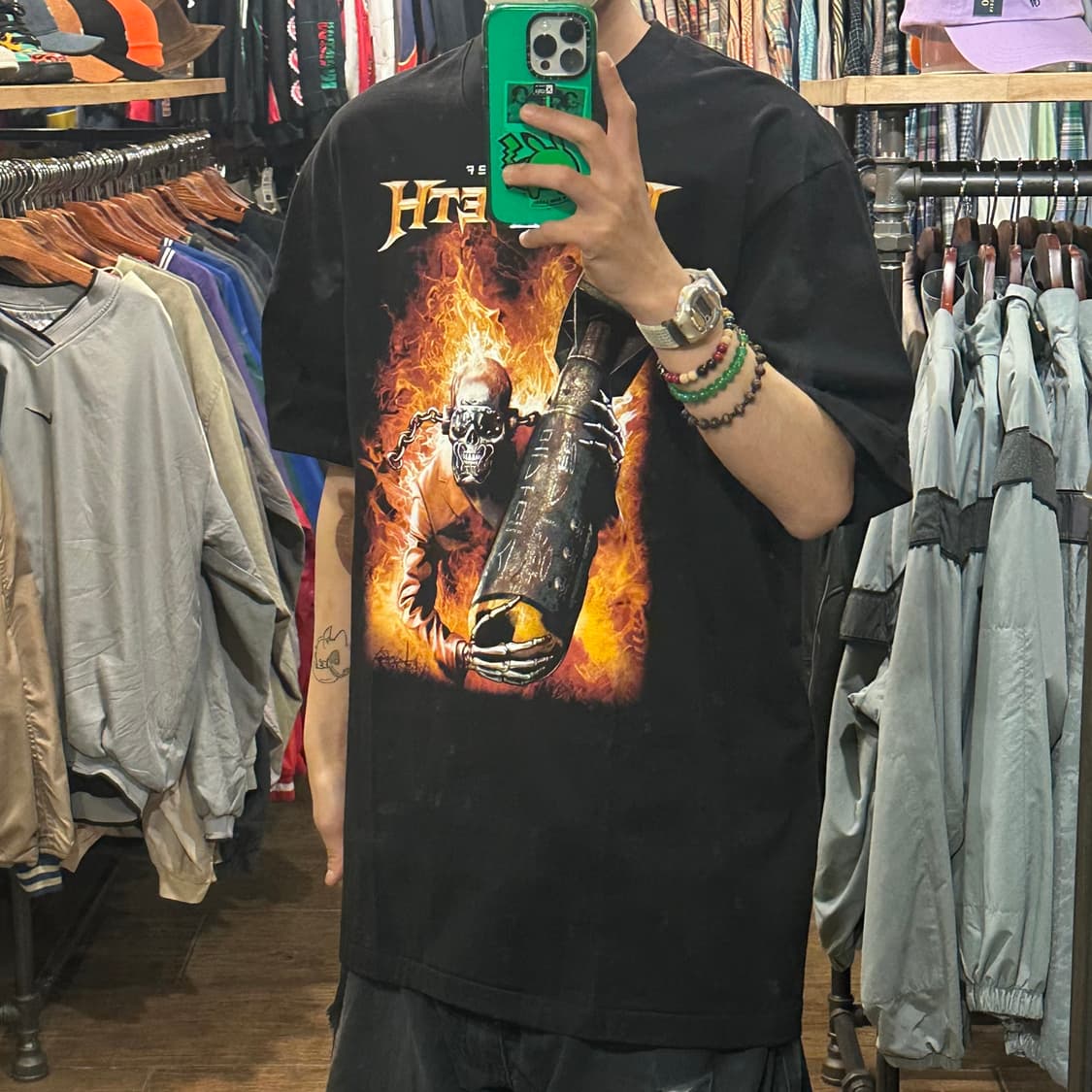 [HI] 빈티지 락 반팔티 블랙 상품이미지3