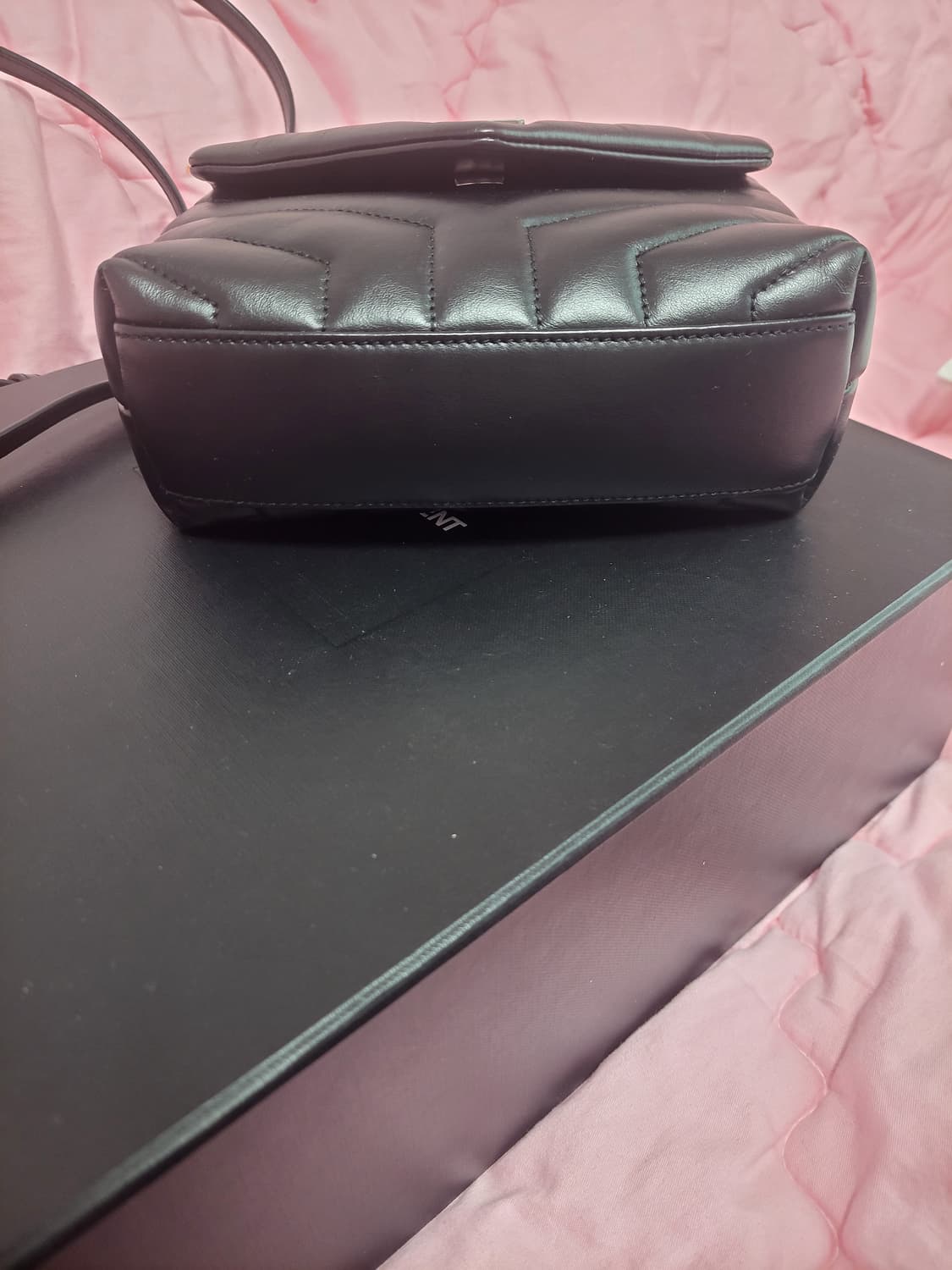 정품)급처상태좋음!생로랑 YSL마틀라쎄은장 루루 토이백 블랙 가방크로스백 상품이미지4