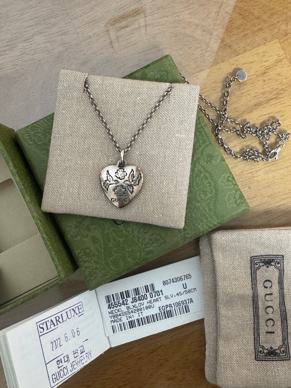 구찌 하트목걸이 상품이미지2