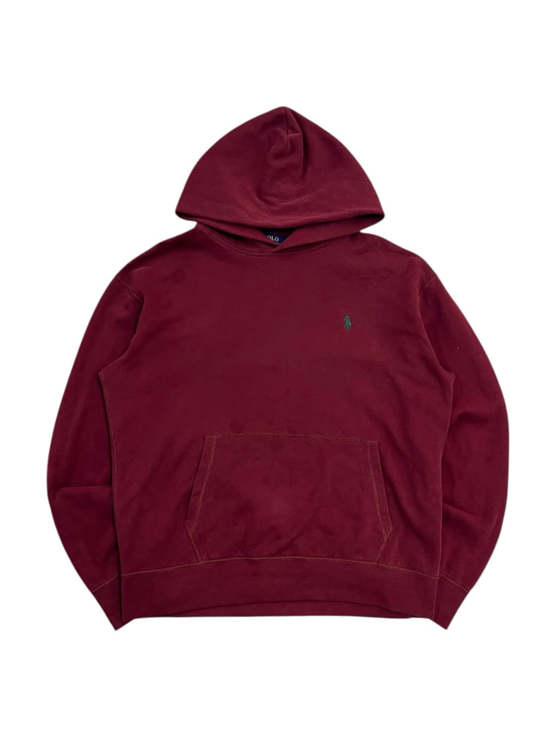 폴로 랄프로렌 기모 후드티 버건디 L #csz2368 상품이미지3