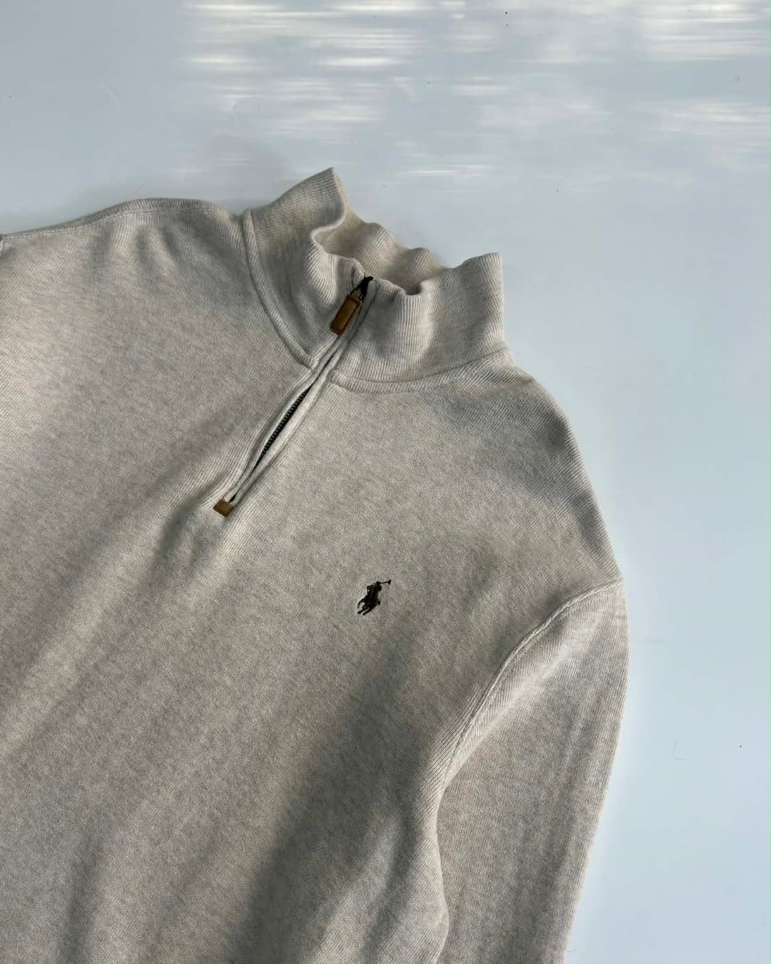 [L] 폴로 랄프로렌 연베이지 하프 집업 코튼니트 상품이미지8