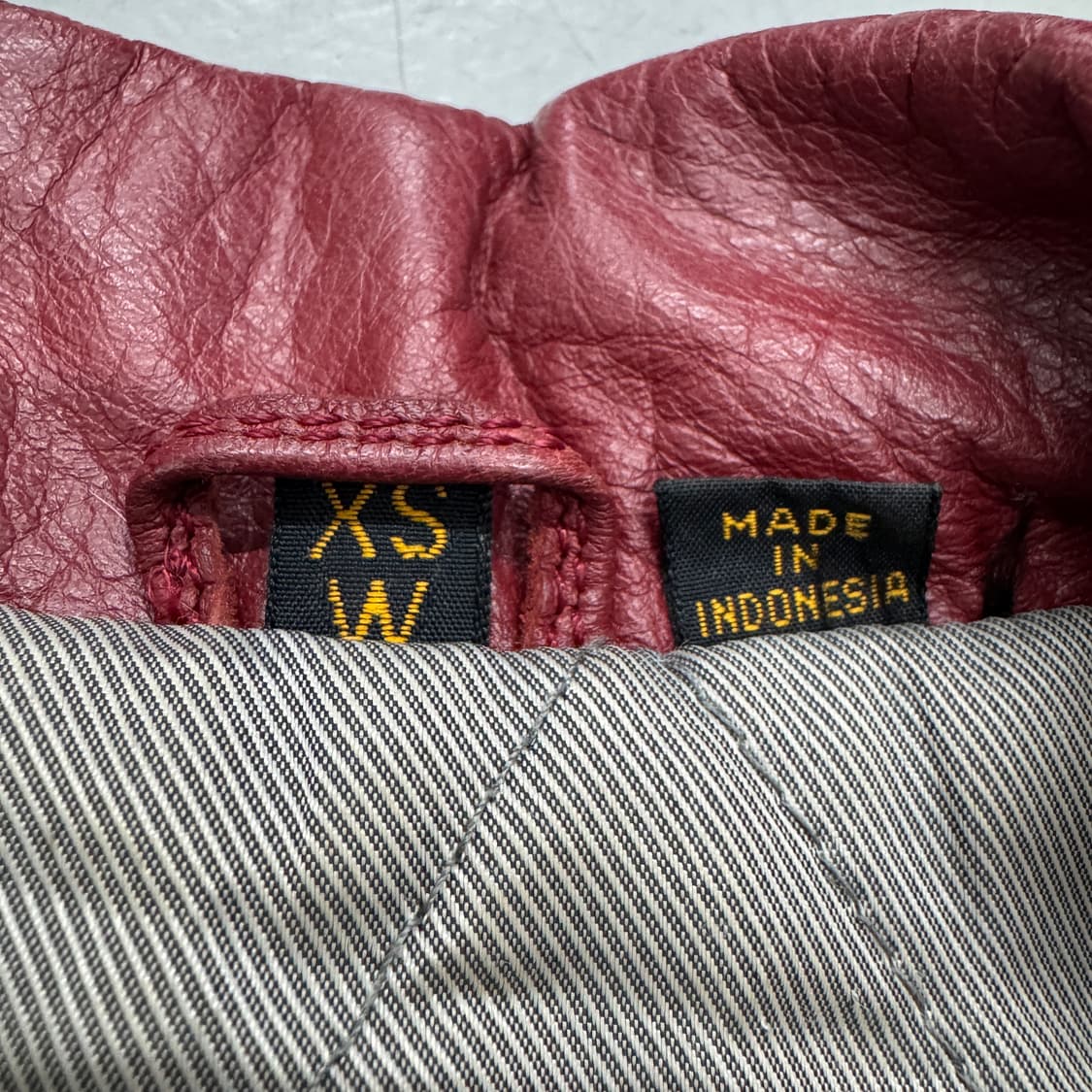 할리데이비슨 리얼레더 버건디 스터드 바이커 자켓 상품이미지8