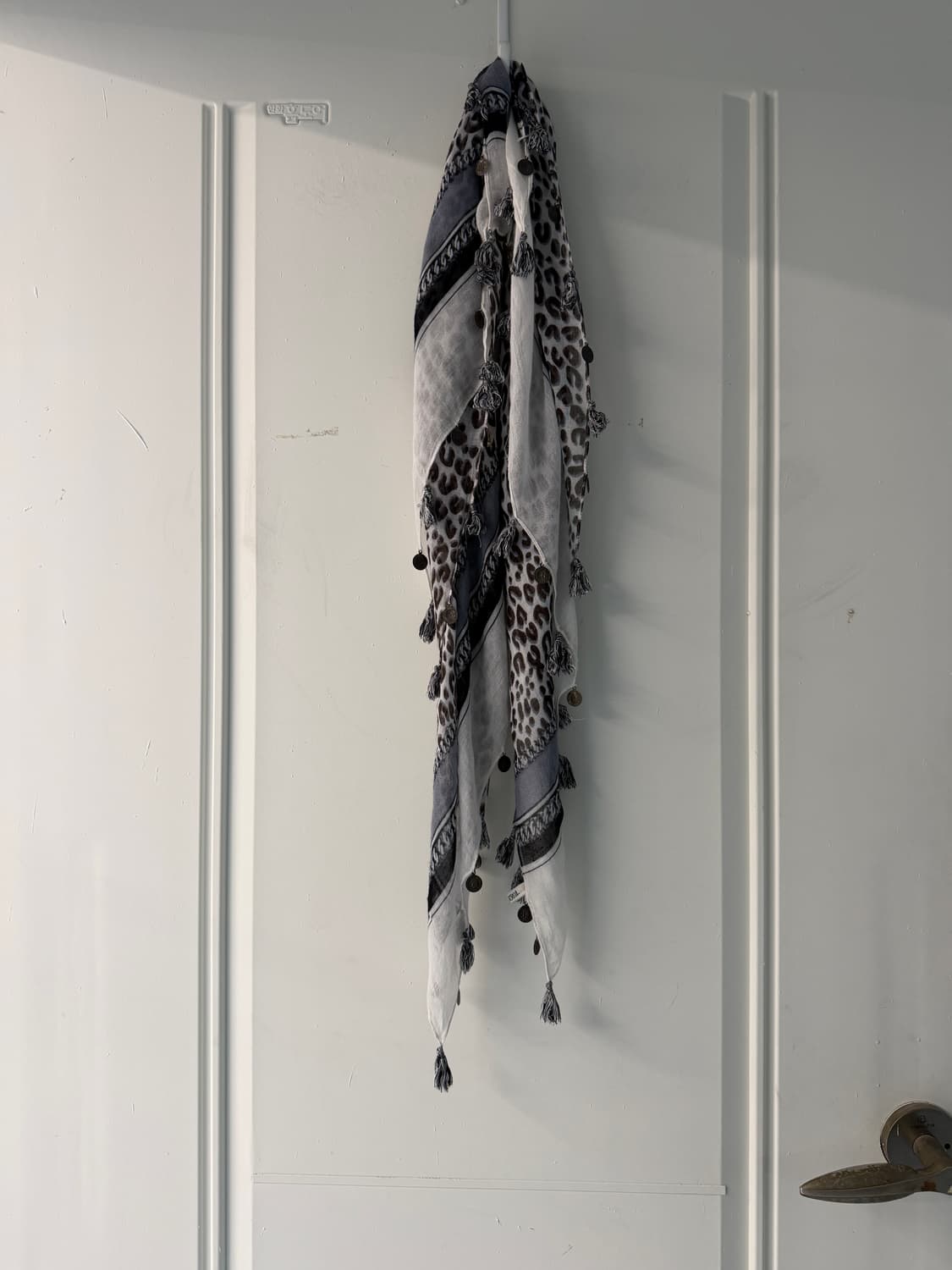 일본빈티지 레오파드 테슬 스카프 상품이미지7