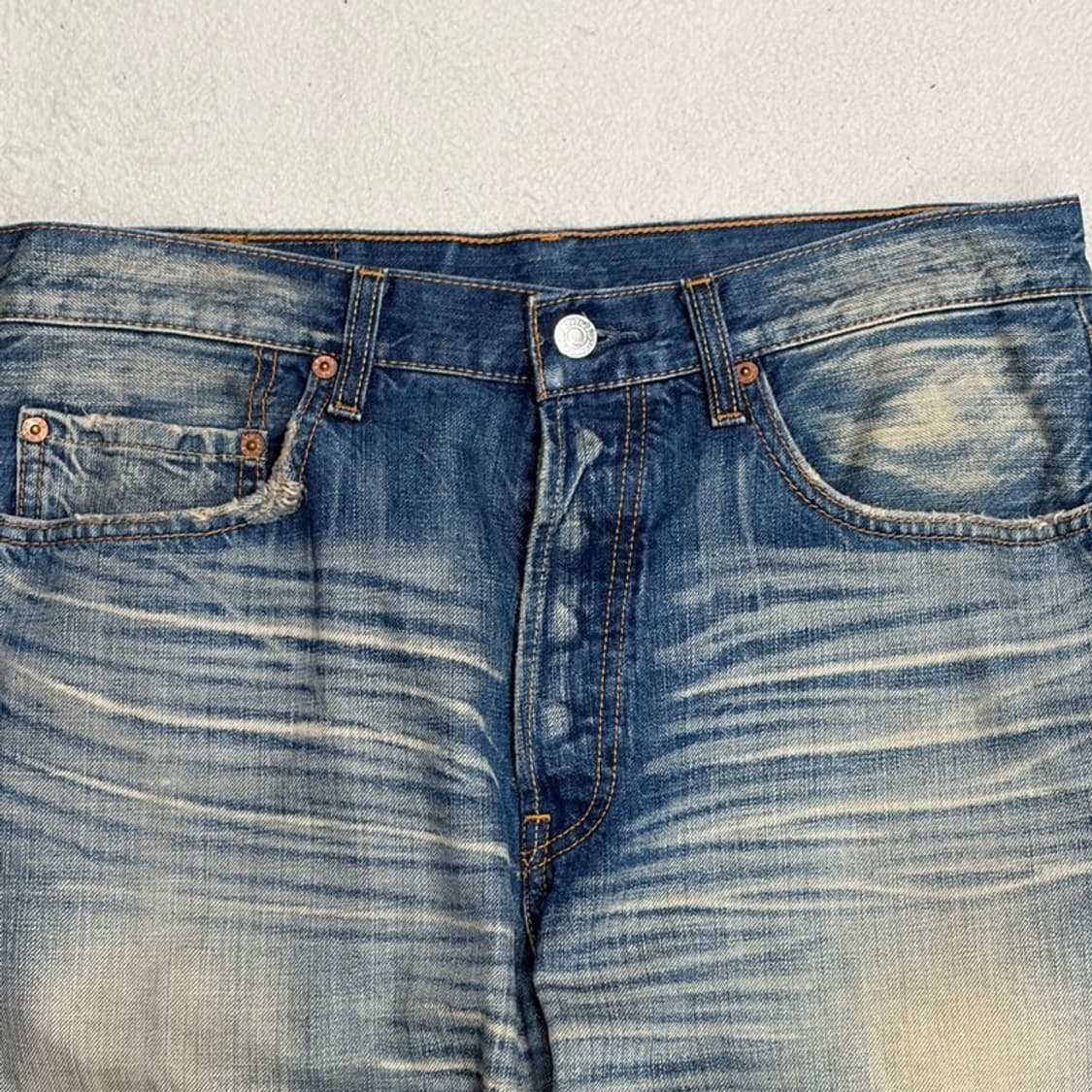 LEVI'S 501 버튼플라이 워싱 진 82X84 상품이미지3