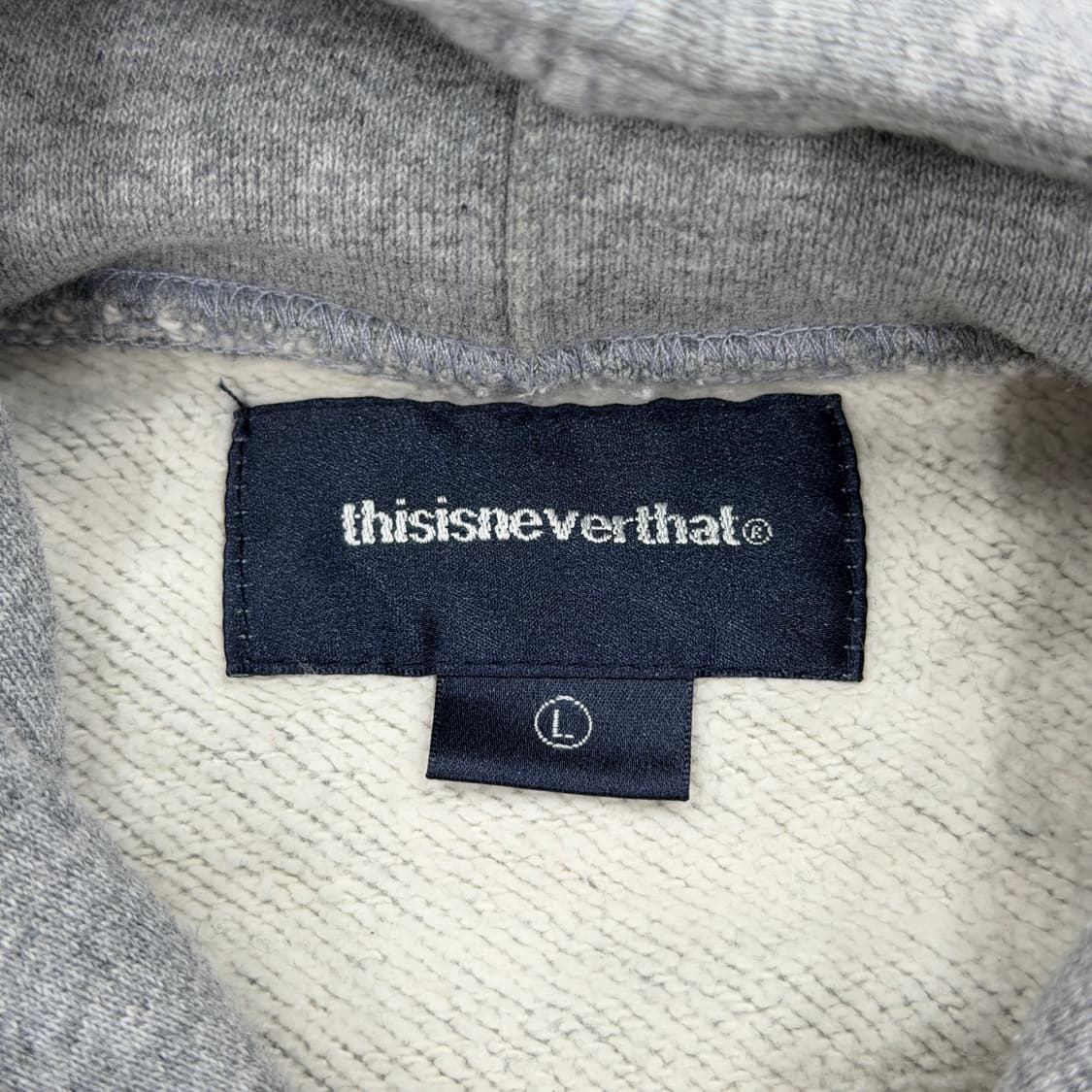 디스이즈네버댓 T로고 스웻 후드티 헤더그레이 L 상품이미지6
