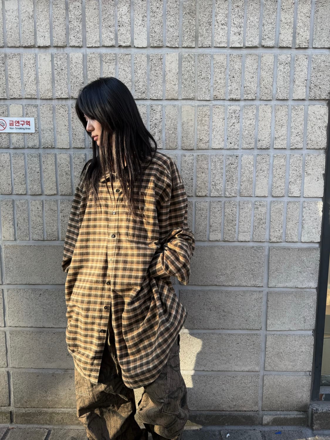 L.L.Bean 오버사이즈 롱 체크셔츠 상품이미지8