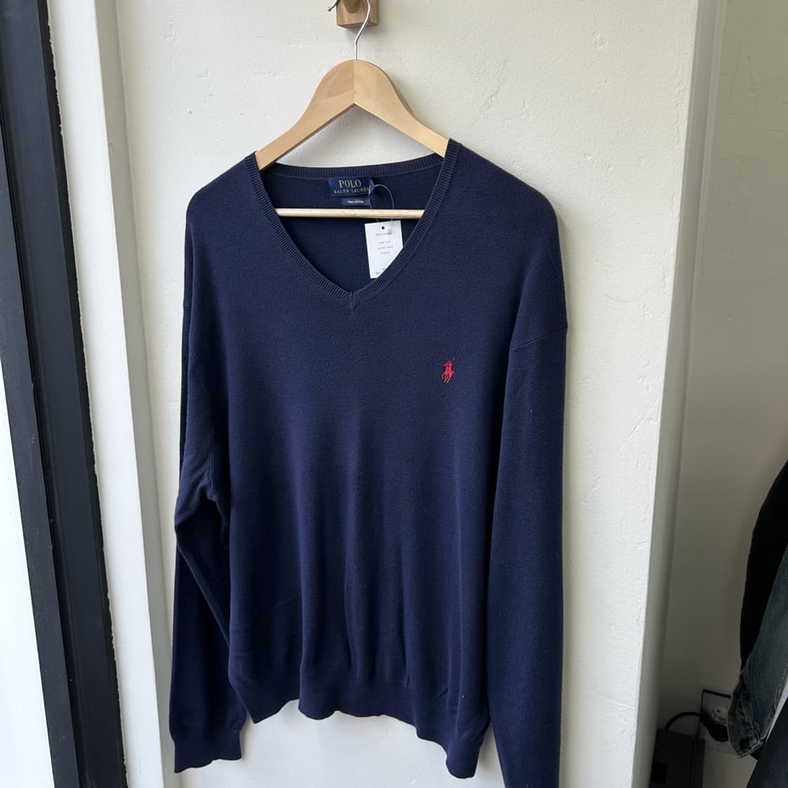 15818 - 폴로 랄프로렌 네이비 브이넥 니트 (피마 코튼) 상품이미지2